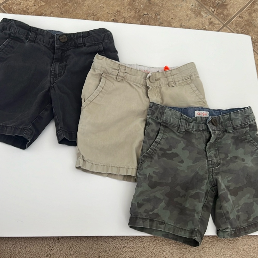 Boys sz 4 Cat and Jack Bundle of 3 adjustable waist shorts